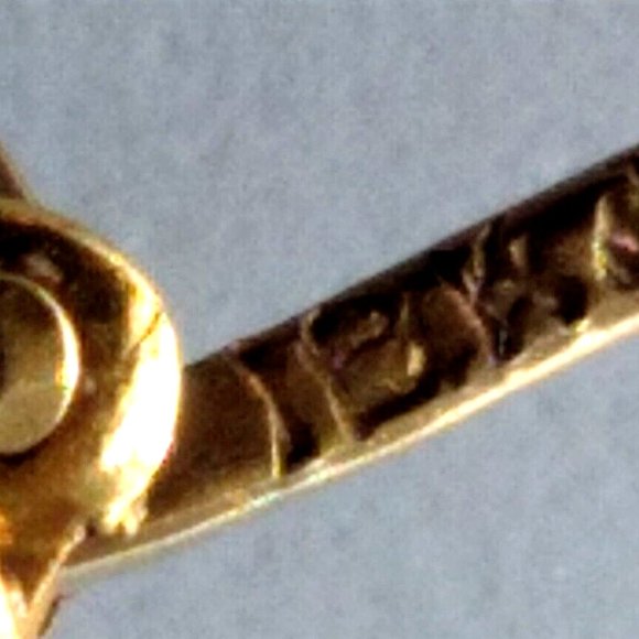 Estate 18K Yellow Italian Gold "Bow" Brooch with Diamond circa 1950 (vintage) - Picture 4 of 4